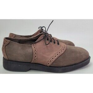 LeHigh Mens Brown Suede Safety Steel Toe‎ Saddle Shoes 8.5 M